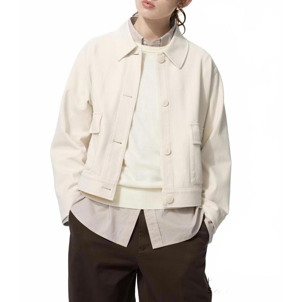 Uniqlo Jersey Relaxed Jacket Natural NWT XL